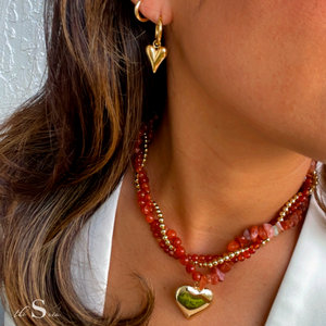 Gold 3-1 Heart Necklace