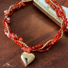 Load image into Gallery viewer, Gold 3-1 Heart Necklace