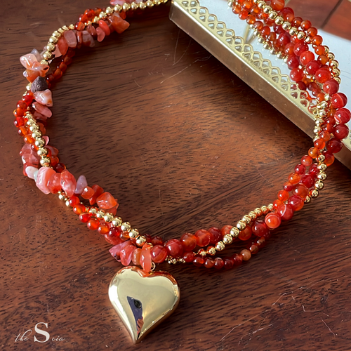 Gold 3-1 Heart Necklace