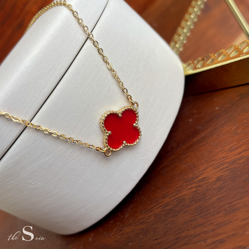 Red Trebol Necklace