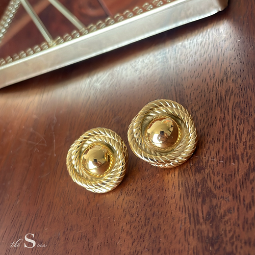 Golden Twisted Studs