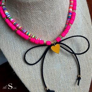 Summer Rain heart Lace Necklace